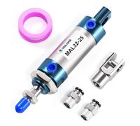 TAILONZ PNEUMATIC Vérin à air double action de 32mm d'alésage et 25mm de course avec connecteur en Y et 2 pièces de 8mm MAL32x25