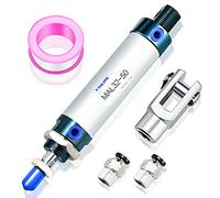 TAILONZ PNEUMATIC Vérin à air double action de 32mm d'alésage et 50mm de course avec connecteur en Y et 2 pièces de 8mm MAL32x50