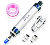 TAILONZ PNEUMATIC Vérin à air double action de 32mm d'alésage et 75mm de course avec connecteur en Y et 2 pièces de 8mm MAL32x75