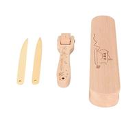 Tailor Clapper Set Wooden Seam Roller Point Turner Sewing Tool Finely Polished Steam Absorption Comfortable Grip for Quilting Sewing Tailors Crafters Beech Bamboo Wood 14.5cm 24cm