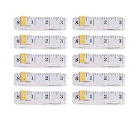 Tailor Tape Measure Soft Flexible Ruler Dual Scale Body Measurement for Sewing Tailoring Weight Loss PVC Yellow White 2.0 x 300cm 10pcs (2,0 cm * 300 cm blanc)