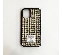 TAILORMAP Harris Tweed Étui tendance en tissu de laine pour iPhone 15 Pro - No.3528