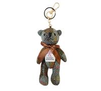 TAILORMAP Harris Tweed Porte-clés en forme d'ours - Cadeau unique pour femme - Joli pendentif pour clés et voyage, Amazon River, 5.3 inches, Traditionnel avec éléments modernes