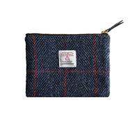 TAILORMAP Petite pochette en tweed Harris faite main pour rouge à lèvres - Style vintage britannique - Porte-cartes de crédit et carte d'identité portable pour femmes et hommes avec fermeture YKK
