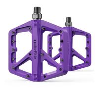 TailorRide Pédales de vélo 9/16" - DU/roulement d'étanchéité - 16 broches antidérapantes - Pédales de vélo de montagne, pédales plate-forme pour VTT, BMX, vélo de route (violet)