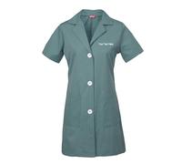 TAILOR'S Personnalisé Brodé Femme Blouse de Laboratoire, Blouse Chimie, Manche Courtes Blouse de Médecin Médical pour Chimie étudiant et Lycée Hospital Industriel
