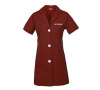 TAILOR'S Personnalisé Brodé Femme Blouse de Laboratoire, Blouse Chimie, Manche Courtes Blouse de Médecin Médical pour Chimie étudiant et Lycée Hospital Industriel