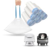 TAILRYTH Lot de 120 sacs à litière pour chat avec cordon de serrage compatibles avec Neakasa M1 et PetPivot AutoScooper 11 avec couvercle ouvert et autonettoyant, sacs à litière épais, résistants aux