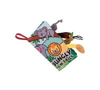 Tails Book - Livre sensoriel avec papier bruissant, thème jungle marine, jouet interactif tactile et sensations multi-tissu pour l'apprentissage précoce et les activités sensorielles