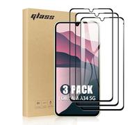 TailTech Lot de 3 films de protection d'écran pour Samsung Galaxy A34 5G en verre trempé, couverture complète en verre trempé pour Samsung Galaxy A34 5G, protection bord à bord