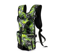 TAILUP Pet Snap Sac de poitrine, sac à dos pour chien réglable, imprimé camouflage, sac de transport pour chiens de petite et moyenne taille, jungle émeraude, 38-46 cm
