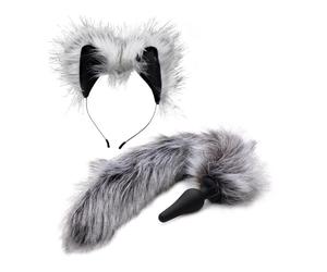 TAILZ - Plug Queue de Loup Gris & Oreilles