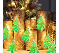 TaimeiMao 10 Lumières de Noël,LED Guirlande Lumineuse,Guirlande lumineuse marocaine LED,Guirlandes Lumineuses D'intérieur,LED Rideau Lumière,Décoration pour Noël (Sapin de Noël)