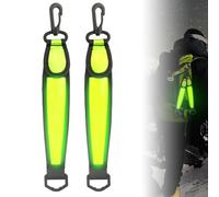 TaimeiMao 2pcs Pendentifs Réfléchissants LED, Réflecteurs pour Cartable, Bande Lumineuse Réfléchissante, Pendentifs Réfléchissants, 3 Modes - Étanche - pour Sac à Dos - pour Randonnée et Jogging