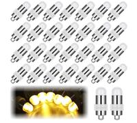 TaimeiMao 30 Pièces LED Ballons Lampes Blanc Chaud, Imperméable Mini LED Ballons Lumineuses pour Lanterne, Piles Remplaçables Mini Ampoule LEDs pour Mariage, Noël, Anniversaire et Fêtes