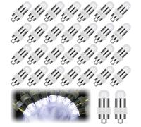 TaimeiMao 30 Pièces LED Ballons Lampes Blanc, Imperméable Mini LED Ballons Lumineuses pour Lanterne, Piles Remplaçables Mini Ampoule LEDs pour Mariage, Noël, Anniversaire et Fêtes