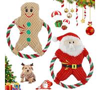 TaimeiMao Jouet Chien Noel,Noël Squeak Jouets,Jouet en Peluche et Tissu pour Chien,Jouets à Couinement Cadeaux,Jouets à Mâcher pour Chiots,Jouet pour Chien,pour Chiots Petits Chiens Moyens (B)