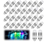 TaimeiMao Lot de 30 mini lampes LED avec changement de couleur - Étanche - Pour lampions - Fonctionne avec piles interchangeables - Convient pour mariage, Noël, anniversaire, fête