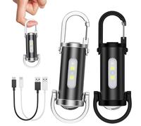 TaimeiMao Mini porte-clés super lumineux, mini lampe de poche LED super lumineuse, 1200 lumens, 3 modes, pour la maison, le travail en plein air, les voyages, le camping