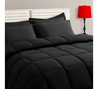 TAIMIT Parure de lit 7 pièces Bed in a Bag avec Couette réversible Douce, matelassée, Chaude et Moelleuse pour Toutes Les Saisons, Drap Plat, Drap-Housse, 2 taies d'oreiller, 2 taies d'oreiller, 2