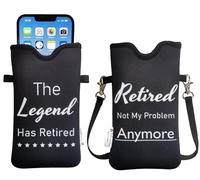 Tainada Housse de téléphone en néoprène avec bandoulière/cordon tour de cou pour iPhone 16/15/14 Pro Max, 16/15/14 Plus, Samsung S25, A55, Google Pixel 9 (The Legend Has Retired)