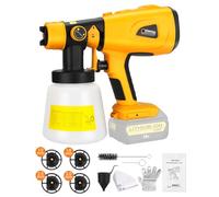 Taingwei Pulvérisateur de peinture sans fil pour batterie Dewalt 20 V 60 V, pistolet pulvérisateur de peinture HVLP pour armoires, voitures, murs, meubles, maison (outil uniquement), DW-SG05