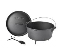 TAINO Dutch Oven 8L Fonte Ø 30cm Marmite à feu Levier de couvercle Accessoires de gril Marmite