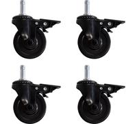 TAINO Jeu de 4 roulettes de rechange en caoutchouc PLATINUM BLACK YAMARA Grils à gaz Premium Flüster-Rollen