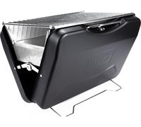 TAINO MOX Barbecue au charbon de bois BBQ Barbecue de valise Barbecue de camping Barbecue au charbon de bois style rétro pliable Griller portable mobile Noir