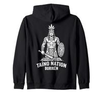 Taino Nation Warrior Drapeau portoricain Pride Boricua Boriken Sweat à Capuche