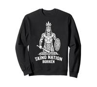 Taino Nation Warrior Drapeau portoricain Pride Boricua Boriken Sweatshirt