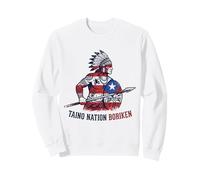 Taino Nation Warroir Drapeau portoricain Pride Boricua Sweatshirt