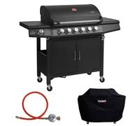 TAINO RED 6+1 Brûleurs Couverture pour barbecue à gaz Set Régulateur de gaz BBQ Accessoires pour barbecue Cover