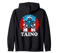 Taïno Soleil Symbole Coqui Cercle Porto Rico Drapeau Ciel Sweat à Capuche