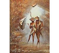 Tainrun 5D Diamond Painting,Abstrait Doré Couple Bricolage Broderie Diamant Kits pour Adultes et Enfants,Cristal Strass Point De Croix Canevas Arts Artisanat Maison Décoration Murale Decor 60x80cm