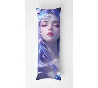 Tainrun Body Pillow Cover, Anime Goddess Long Pillow Case with Zipper, Decorations Double Sided Print Bolster Pillow Cases for Sofa Living Room Home Decor 20x53 inch Flower
