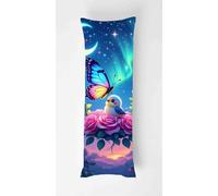 Tainrun Body Pillow Cover, Aurora Butterfly Long Pillow Case with Zipper, Decorations Double Sided Print Bolster Pillow Cases for Sofa Living Room Home Decor 14x40 inch Birds