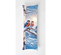 Tainrun Body Pillow Cover, Birds Trees Long Pillow Case with Zipper, Decorations Double Sided Print Bolster Pillow Cases for Sofa Living Room Home Decor 28x35 inch Sun