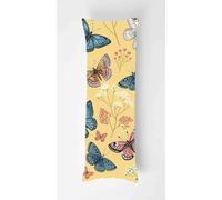 Tainrun Body Pillow Cover, Butterfly Long Pillow Case with Zipper, Decorations Double Sided Print Bolster Pillow Cases for Sofa Living Room Home Decor 28x35 inch Plants