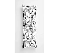 Tainrun Body Pillow Cover, Doodle Face Long Pillow Case with Zipper, Decorations Double Sided Print Bolster Pillow Cases for Sofa Living Room Home Decor 14x40 inch Abstract