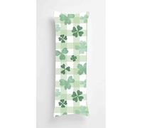 Tainrun Body Pillow Cover, Green Checkered Long Pillow Case with Zipper, Decorations Double Sided Print Bolster Pillow Cases for Sofa Living Room Home Decor 24x71 inch Leaves