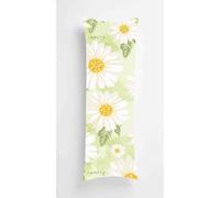 Tainrun Body Pillow Cover, Green Long Pillow Case with Zipper, Decorations Double Sided Print Bolster Pillow Cases for Sofa Living Room Home Decor 28x35 inch Daisy Flower