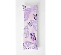 Tainrun Body Pillow Cover, Purple Butterfly Long Pillow Case with Zipper, Decorations Double Sided Print Bolster Pillow Cases for Sofa Living Room Home Decor 20x60 inch Romantic