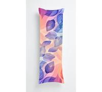 Tainrun Body Pillow Cover, Purple Leaves Long Pillow Case with Zipper, Decorations Double Sided Print Bolster Pillow Cases for Sofa Living Room Home Decor 24x71 inch Tropical