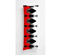 Tainrun Body Pillow Cover, Red Triangle Long Pillow Case with Zipper, Decorations Double Sided Print Bolster Pillow Cases for Sofa Living Room Home Decor 20x60 inch Geometry