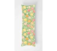 Tainrun Body Pillow Cover, Spring Tulips Long Pillow Case with Zipper, Decorations Double Sided Print Bolster Pillow Cases for Sofa Living Room Home Decor 14x40 inch Grass