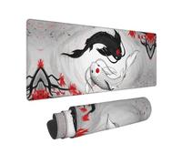 Tainrun Tapis de Souris de Jeu XXL - 1200x600mm - Aigle Noir - Tapis de Clavier Antidérapant avec Bords Cousus - Lavable et résistant - pour Joueur,Bureau et Maison