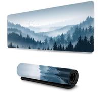 Tainrun Tapis de Souris XXL Montagnes Bleues de la Forêt Grand Tapis de Souris 600x300x2mm sous-Main de Bureau Base en Caoutchouc antidérapante avec Bord Cousu pour Jeux, Bureau et Maison