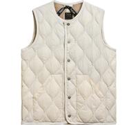 Taion - Doudoune sans manches en duvet - Military Crew Neck Down Vest Soft Shell Off White en Nylon - Taille S - Blanc Blanc S