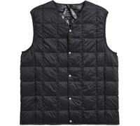 Taion - Doudoune sans manches en duvet - V-Neck Button Down Vest Black en Nylon - Taille L - Noir Noir L